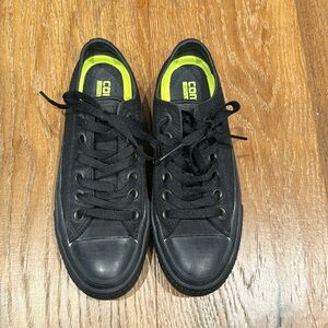 Converse Black Sneakers with Neon Accents